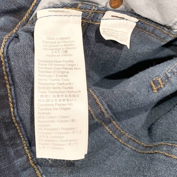 Madewell High Rise Skinny Blue Denim Jeans Whisker and fade Size 37 NWT - Picture 5 of 7